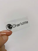 60pcs 50X25mm Name stickers Transparent Tag Sticker Customize Waterproof Personalized Labels logo kids office School Stationery