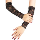 Elegant Women Ultra-Thin Long Summer Driving Cycling Sexy Black Sunscreen Gloves Female Anti-UV Elasticity Lace Mesh Gloves H98