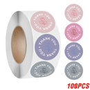 100-500pcs Thank You Round Sticker Scrapbook Envelope Seal Sticker Gift Flower Decoration Stationery Label Sticker