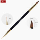 New Glitter Handle Nail Art Brush for Acrylic Powder 100% Nylon Manicure Acrylic Nails Round Nail Art Brush With Liquid 7 Sizes