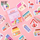 45Pcs/box Beautiful Scenery Stickers Cute Colorful Cloud Stickers Journal Diary Scrapbooking Stationery Decoration Stickers