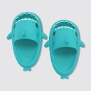 Mo Dou 2021 New Summer Slippers Lovely Shark Shape Slides Outdoor Women Shoes Kids Children Flip Flops Men Couples Cartoon EVA