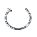 8mm Punk Stainless Steel Fake Nose Ring C Clip Lip Ring Earring Helix Rook Tragus Faux Septum Body Piercing Jewelry