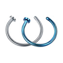 8mm Punk Stainless Steel Fake Nose Ring C Clip Lip Ring Earring Helix Rook Tragus Faux Septum Body Piercing Jewelry