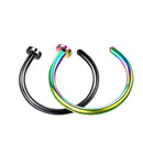 8mm Punk Stainless Steel Fake Nose Ring C Clip Lip Ring Earring Helix Rook Tragus Faux Septum Body Piercing Jewelry