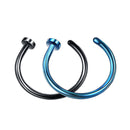 8mm Punk Stainless Steel Fake Nose Ring C Clip Lip Ring Earring Helix Rook Tragus Faux Septum Body Piercing Jewelry