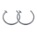 8mm Punk Stainless Steel Fake Nose Ring C Clip Lip Ring Earring Helix Rook Tragus Faux Septum Body Piercing Jewelry