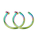 8mm Punk Stainless Steel Fake Nose Ring C Clip Lip Ring Earring Helix Rook Tragus Faux Septum Body Piercing Jewelry