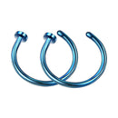 8mm Punk Stainless Steel Fake Nose Ring C Clip Lip Ring Earring Helix Rook Tragus Faux Septum Body Piercing Jewelry