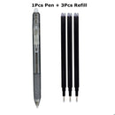 0.7mm Magic Erasable Pen Press Gel Pen Set 8 Colors Erasable Refill Rod Gel Ink Stationery Retractable Pens Washable Handle Rod