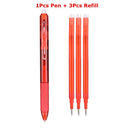 0.7mm Magic Erasable Pen Press Gel Pen Set 8 Colors Erasable Refill Rod Gel Ink Stationery Retractable Pens Washable Handle Rod