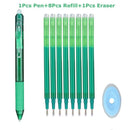 0.7mm Magic Erasable Pen Press Gel Pen Set 8 Colors Erasable Refill Rod Gel Ink Stationery Retractable Pens Washable Handle Rod
