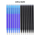 0.7mm Magic Erasable Pen Press Gel Pen Set 8 Colors Erasable Refill Rod Gel Ink Stationery Retractable Pens Washable Handle Rod