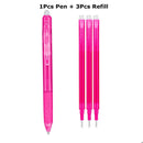 0.7mm Magic Erasable Pen Press Gel Pen Set 8 Colors Erasable Refill Rod Gel Ink Stationery Retractable Pens Washable Handle Rod