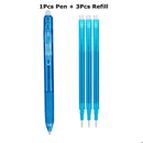 0.7mm Magic Erasable Pen Press Gel Pen Set 8 Colors Erasable Refill Rod Gel Ink Stationery Retractable Pens Washable Handle Rod