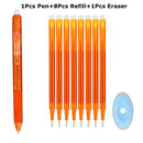 0.7mm Magic Erasable Pen Press Gel Pen Set 8 Colors Erasable Refill Rod Gel Ink Stationery Retractable Pens Washable Handle Rod