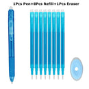 0.7mm Magic Erasable Pen Press Gel Pen Set 8 Colors Erasable Refill Rod Gel Ink Stationery Retractable Pens Washable Handle Rod