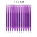0.7mm Magic Erasable Pen Press Gel Pen Set 8 Colors Erasable Refill Rod Gel Ink Stationery Retractable Pens Washable Handle Rod