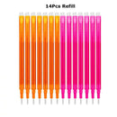 0.7mm Magic Erasable Pen Press Gel Pen Set 8 Colors Erasable Refill Rod Gel Ink Stationery Retractable Pens Washable Handle Rod