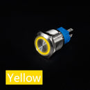 16mm Metal Push Button Switch Ring Lamp Power Symbol Buttons Waterproof  LED Light Self-lock Self-reset  1NO1NC