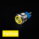 16mm Metal Push Button Switch Ring Lamp Power Symbol Buttons Waterproof  LED Light Self-lock Self-reset  1NO1NC