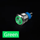 16mm Metal Push Button Switch Ring Lamp Power Symbol Buttons Waterproof  LED Light Self-lock Self-reset  1NO1NC