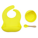 1Set Baby Bowl&Bib Personalized Name Baby Dishes Non-Slip Crockery Silicone Baby Feeding Bowl Tableware BPA Free for Baby Plate