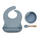 1Set Baby Bowl&Bib Personalized Name Baby Dishes Non-Slip Crockery Silicone Baby Feeding Bowl Tableware BPA Free for Baby Plate