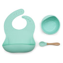 1Set Baby Bowl&Bib Personalized Name Baby Dishes Non-Slip Crockery Silicone Baby Feeding Bowl Tableware BPA Free for Baby Plate