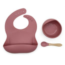 1Set Baby Bowl&Bib Personalized Name Baby Dishes Non-Slip Crockery Silicone Baby Feeding Bowl Tableware BPA Free for Baby Plate