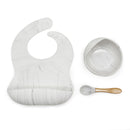 1Set Baby Bowl&Bib Personalized Name Baby Dishes Non-Slip Crockery Silicone Baby Feeding Bowl Tableware BPA Free for Baby Plate
