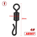 25 piece Carp Fishing Swivels Quick Change Stainless Steel for Carp Fishing Rig Fishing Accessories Terminal Tackle