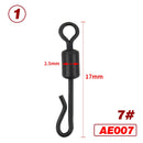 25 piece Carp Fishing Swivels Quick Change Stainless Steel for Carp Fishing Rig Fishing Accessories Terminal Tackle