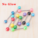 10pc Luminous Glow Tongue Rings Stud Nipple Ring Piercing Barbell Bar Acrylic Cartilage Helix for Women Fashion Body Jewelry 14G