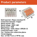 1/3/5/10/100pcs Universal Cable wire Connectors 222 TYPE Fast Home Compact wire Connection push in Wiring Terminal Block 2-8 Pin