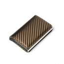 2021 RFID Card Holder with Organizer Coin Pocket Fashion Carbon Fiber Credit Card Holder Men Slim Wallet Anti-theft Card Case