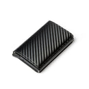 2021 RFID Card Holder with Organizer Coin Pocket Fashion Carbon Fiber Credit Card Holder Men Slim Wallet Anti-theft Card Case
