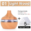 300ML USB Air Humidifier Electric Aroma Diffuser Mist Wood Grain Oil Aromatherapy Mini Have 7 LED Light For Car Home Office