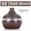 300ML USB Air Humidifier Electric Aroma Diffuser Mist Wood Grain Oil Aromatherapy Mini Have 7 LED Light For Car Home Office