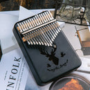 17 Keys Bull Kalimba Thumb Piano Mahogany Body Musical Instrument best quality and price