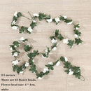 Hot 2M Wisteria Artificial Flower Vine Wreath Wedding Arch Decoration Fake Plant Leaf Rattan Trailing Fake Flower Ivy Wall