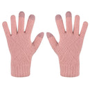 Female Winter Warm Knitted Full Finger Gloves Men Solid Woolen Touch Screen Mittens Women Thick Warm Cycling Driving Gloves H46