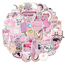 10/30/50PCS Funny Pink Style Girl Cartoon Aesthetic Stickers Car Motorcycle Travel Luggage Guitar Waterproof Graffiti Sticker
