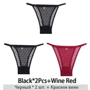 3Pcs/Lot Women Lace Mesh Briefs Sexy Transparent Underwear Low Waist Panties Lady Thongs M-2XL Girls Intimates Lingerie G-String