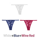 3Pcs/Lot Women Lace Mesh Briefs Sexy Transparent Underwear Low Waist Panties Lady Thongs M-2XL Girls Intimates Lingerie G-String