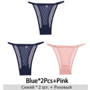 3Pcs/Lot Women Lace Mesh Briefs Sexy Transparent Underwear Low Waist Panties Lady Thongs M-2XL Girls Intimates Lingerie G-String