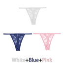 3Pcs/Lot Women Lace Mesh Briefs Sexy Transparent Underwear Low Waist Panties Lady Thongs M-2XL Girls Intimates Lingerie G-String