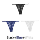 3Pcs/Lot Women Lace Mesh Briefs Sexy Transparent Underwear Low Waist Panties Lady Thongs M-2XL Girls Intimates Lingerie G-String
