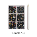 12 grid set mixed size half face pearl nail art rhinestone 6 grid set applied to clothing shoes hats nail decoration