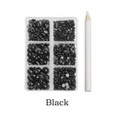 12 grid set mixed size half face pearl nail art rhinestone 6 grid set applied to clothing shoes hats nail decoration